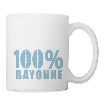 100 % Bayonne ballon rugby - Mug blanc - blanc - Droite