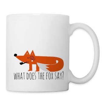 Funny Hipster Swag Trendy comic cartoon Fox - Mug - white - Right
