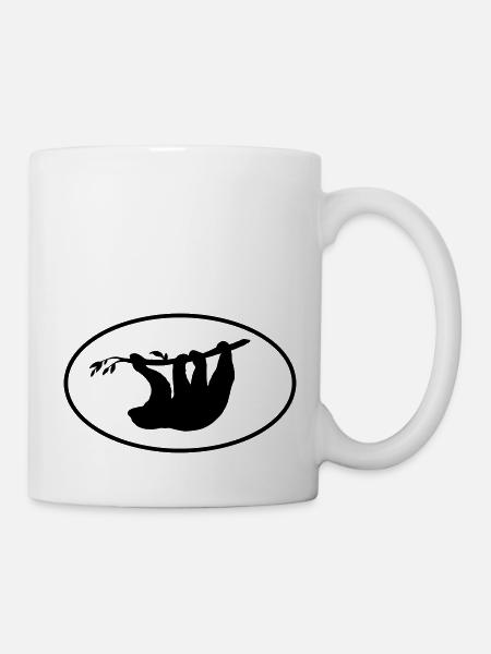 faultier - Tasse - Weiß