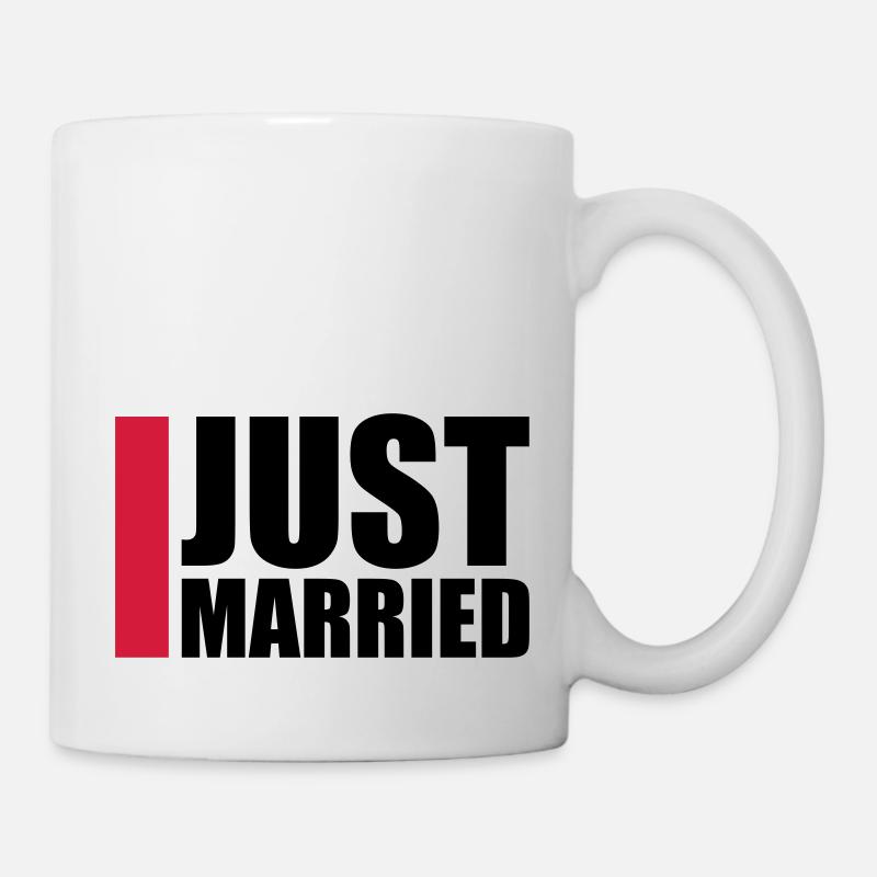 Just Married Logo-Design - Mug blanc - blanc