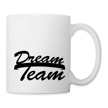 Logo de l'équipe de rêve texte logo design couple - Mug blanc - blanc - Droite