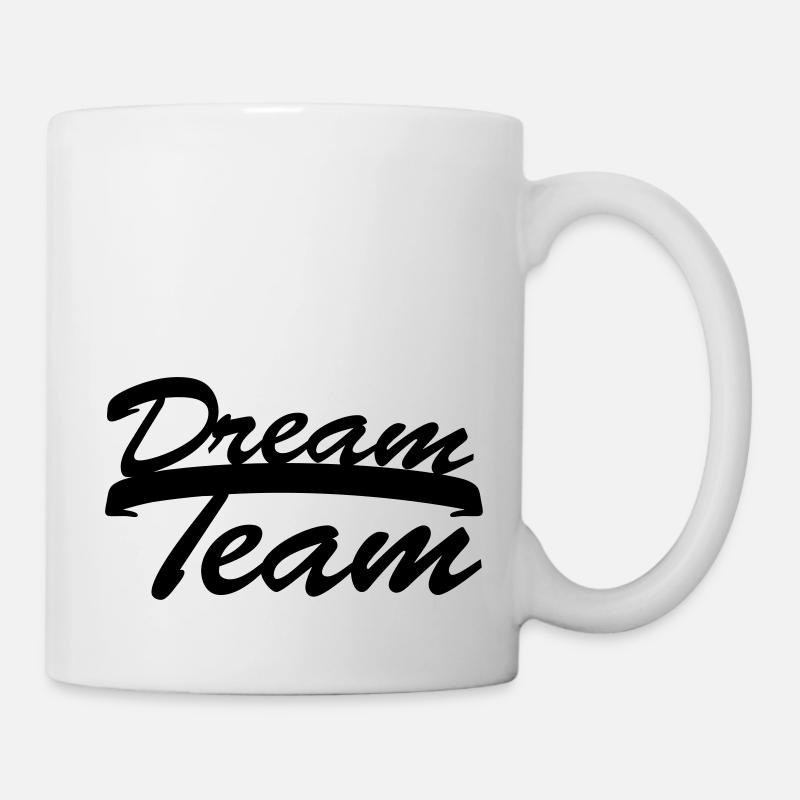 Text Logo Design Schriftzug Paar Dream Team - Tasse - Weiß