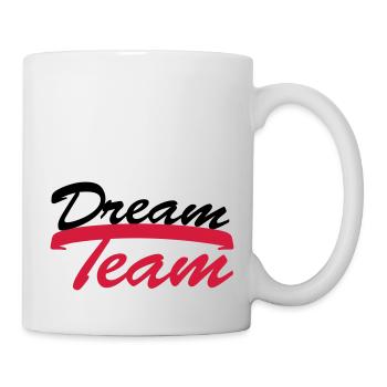 Logo de l'équipe de rêve texte logo design couple - Mug blanc - blanc - Droite