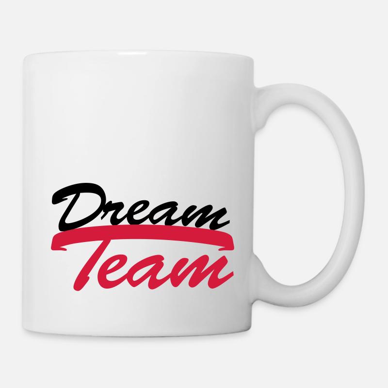 Logo de l'équipe de rêve texte logo design couple - Mug blanc - blanc