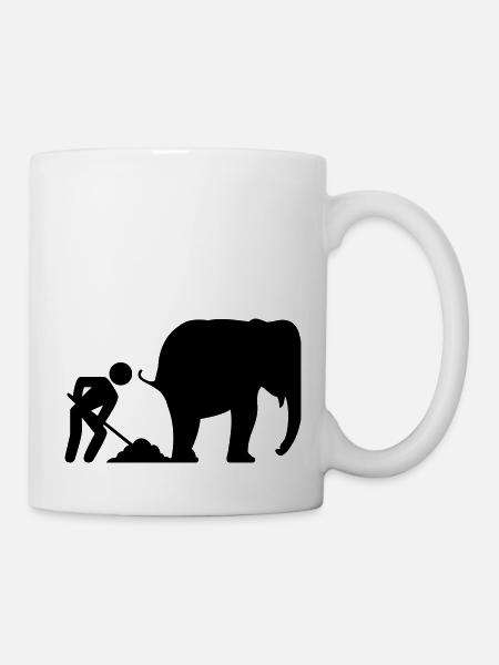 Elephant shit - Tasse - Weiß
