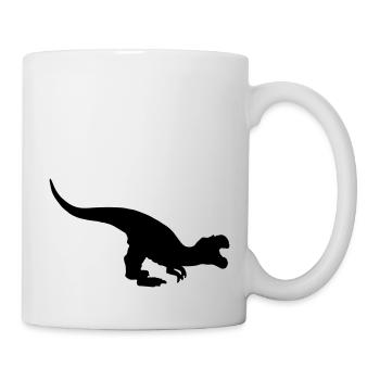 Dinosaurier primeval times Urzeit TRex T-Rex Earth - Mug - white - Right