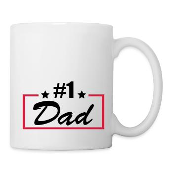 #1 Dad - Tasse - Weiß - Rechts