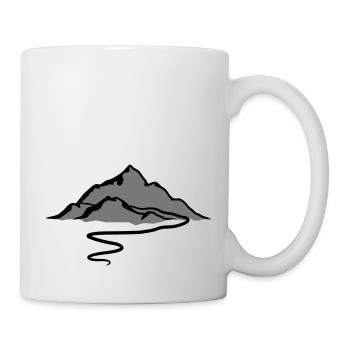 Schöne Berge Alpen Wanderweg - Tasse - Weiß - Rechts