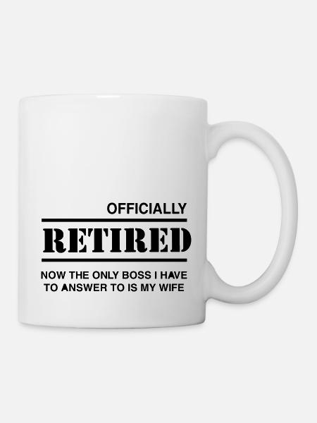 Officially Retired Wife Boss - Mug - white