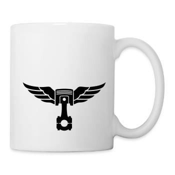 piston et ailes - Mug - white - Right