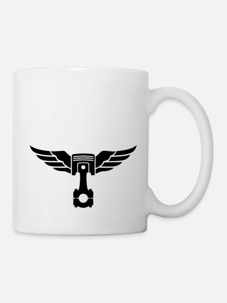 piston et ailes - Tasse - Weiß