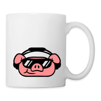 Party pork cool sunglasses - Mug - white - Right