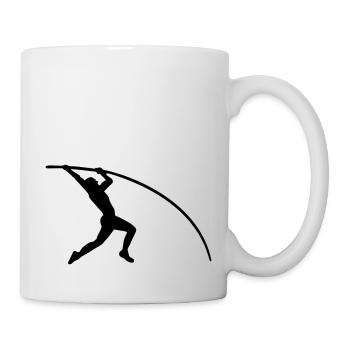 Saut à la perche - Mug blanc - blanc - Droite