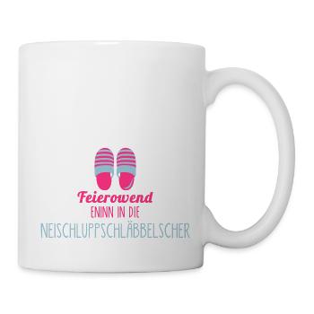 Pfalz – Feierabend - chillen - Dialekt - 2C - Tasse - Weiß - Rechts