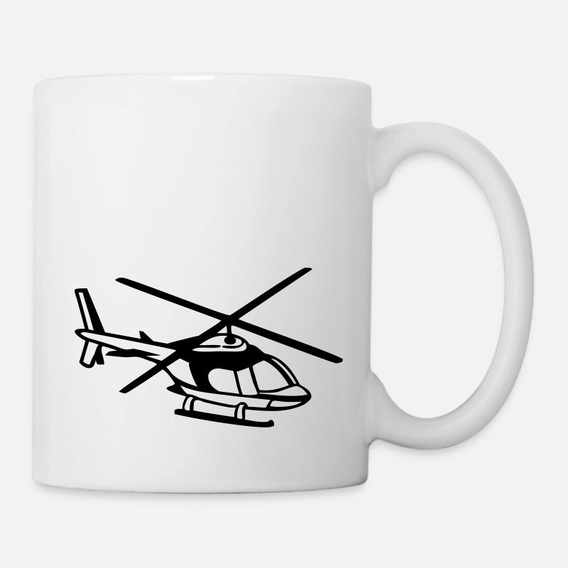 Hélicoptère - Mug blanc - blanc