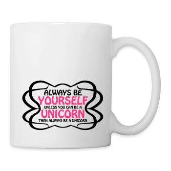 toujours être vous-même logo texte drôle de Licorn - Mug blanc - blanc - Droite