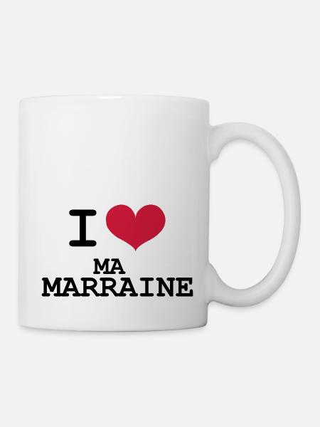 I Love ma Marraine - Mug blanc - blanc