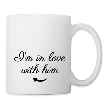 In love with him - Tasse - Weiß - Rechts