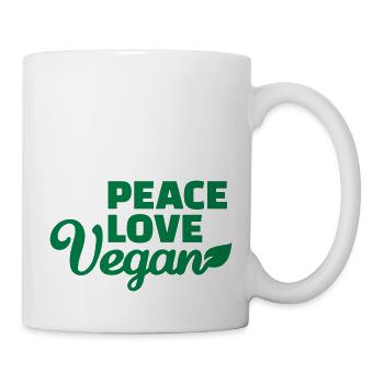Peace love Vegan - Mug - white - Right