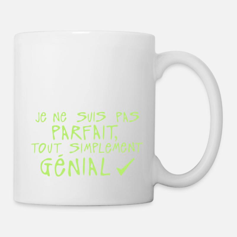 pas parfait simplement genial citation - Mug blanc - blanc