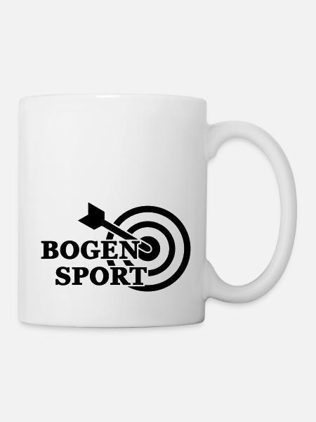 Bogensport (Zielscheibe) - Tasse - Weiß