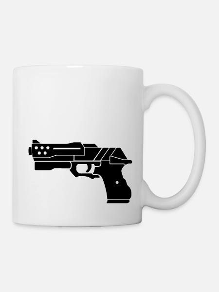 Pistole (Gun) - Tasse - Weiß