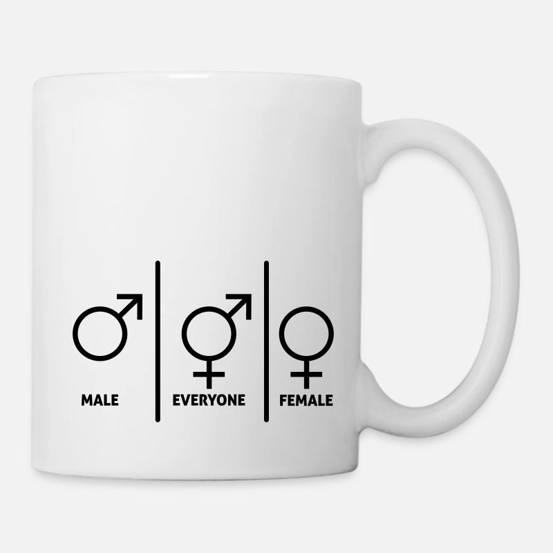 Symbole-hommes-femmes-plongeurs - Mug blanc - blanc