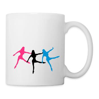 3 tänzerinen ballett silhouette frau - Tasse - Weiß - Rechts