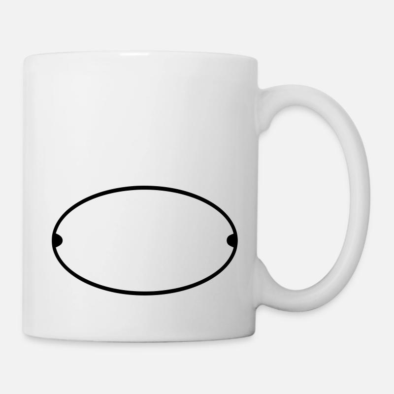 Form Symbol Quadratisch Oval Rund Fertigen Passt - Tasse - Weiß