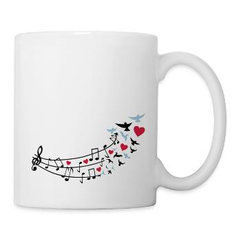 love_music_noten2 - Tasse - Weiß - Rechts