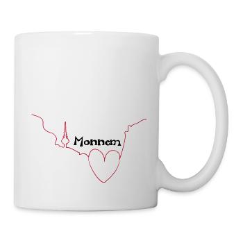 Herz für Monnem - Tribal Art Design - Tasse - Weiß - Rechts