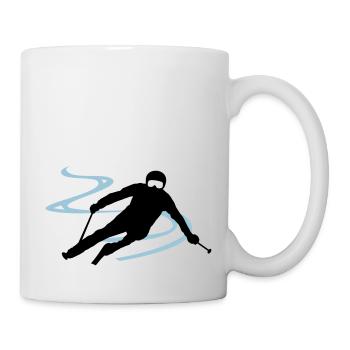 Sport - Skifahrer - Tasse - Weiß - Rechts