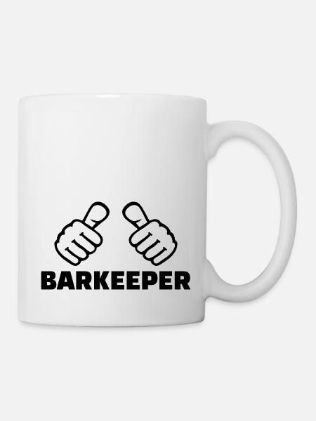Barkeeper - Tasse - Weiß