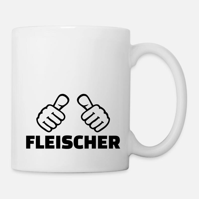 Fleischer - Tasse - Weiß