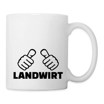 Landwirt - Tasse - Weiß - Rechts