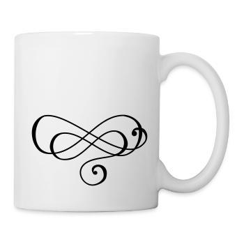 Frills Decor Ornament Symbol Drawing Infinity - Mug - white - Right
