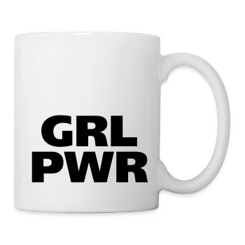 GRL PWR Girl Power coole Mädchen starke Frauen fit - Tasse - Weiß - Rechts
