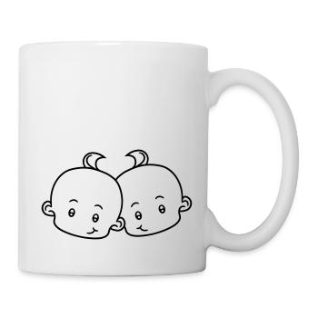 brother boys 2 friends team couple sibling twins h - Mug - white - Right