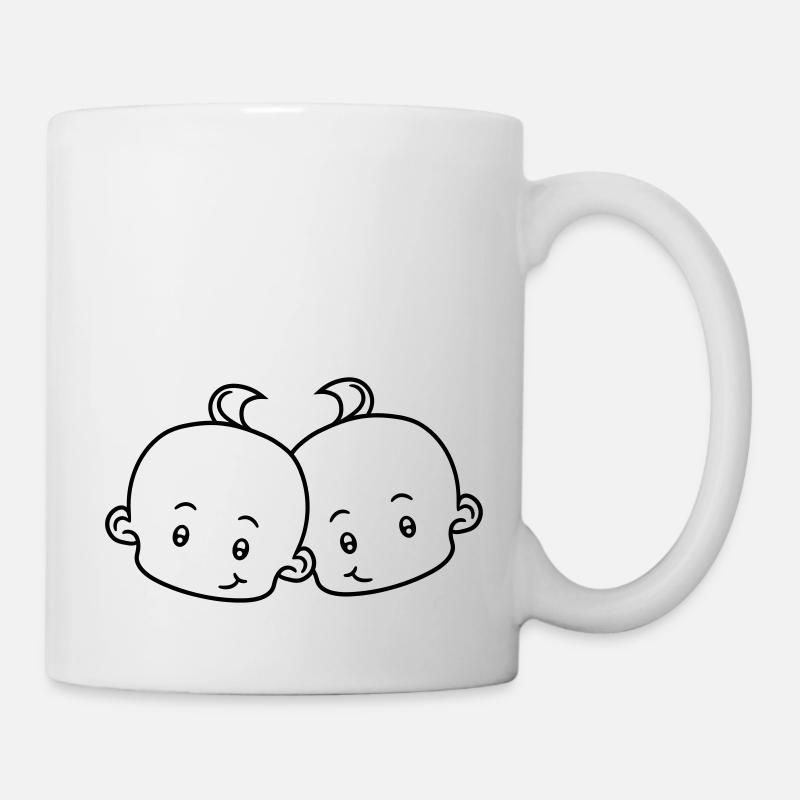 frère garçons 2 amis équipe couple frères et soeur - Mug blanc - blanc