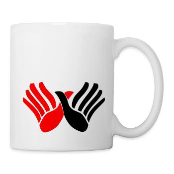 Albania Hands Red and Black - Mug blanc - blanc - Droite
