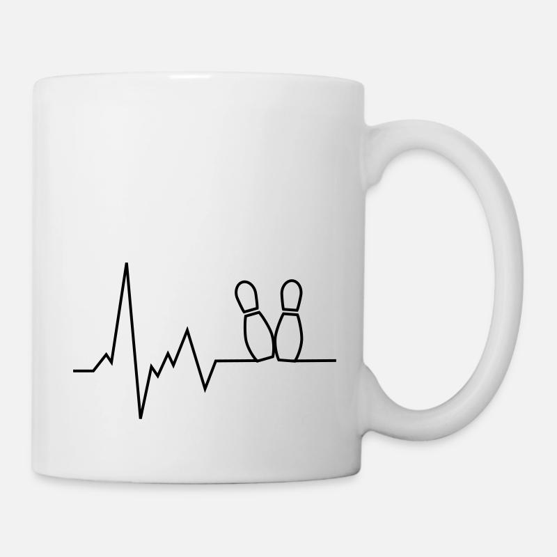 herzschlag kegeln - Tasse - Weiß