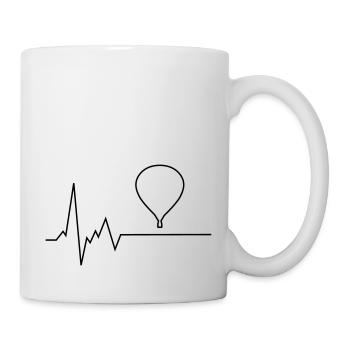 herzschlag ballon - Tasse - Weiß - Rechts