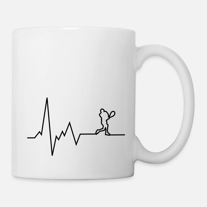 Battement de cœur Tennis - Mug blanc - blanc
