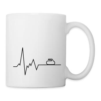 Curling en rythme cardiaque - Mug blanc - blanc - Droite