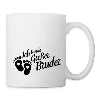 ich werde grosser bruder fussabdruck - Tasse - Weiß - Rechts