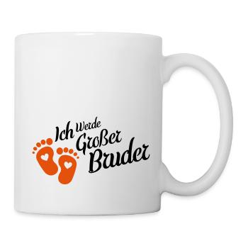 ich werde grosser bruder - Tasse - Weiß - Rechts