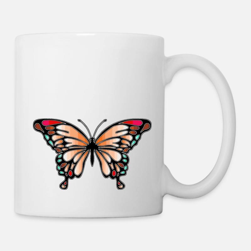 Schmetterling - Tasse - Weiß