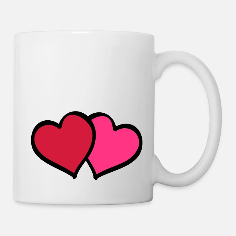 hearts comic - Tasse - Weiß