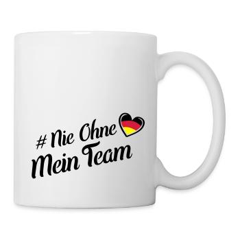 nie ohne team deutschland herz - Tasse - Weiß - Rechts