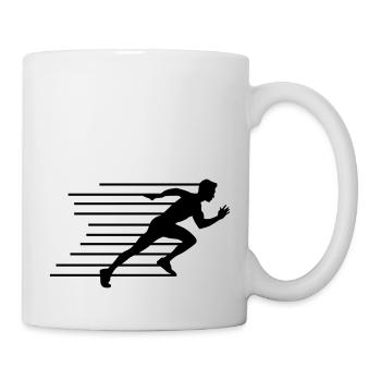 running silhouette - Tasse - Weiß - Rechts